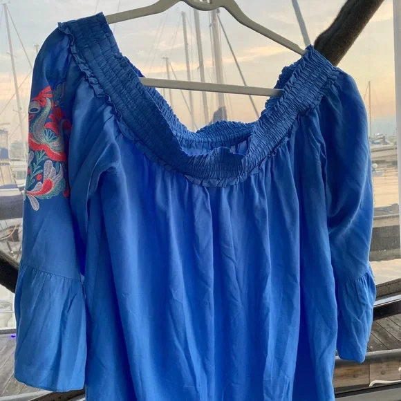 ⚓️Lilly Pulitzer⚓️off the shoulder top - Picture 3 of 7